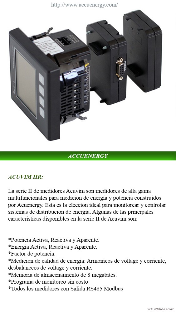ACUVIM II / Calidad de Energ�a / Ethernet